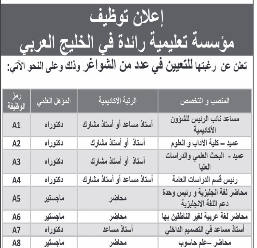 للأردنيين .. وظائف شاغرة في الخليج - التقديم