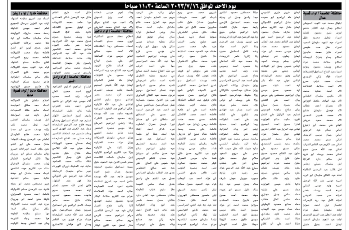 التربية تدعو مئات المرشحين لإشغال وظيفة معلم (أسماء)  