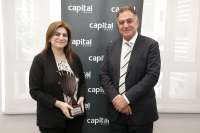 رئيس الإدارة المالية في كابيتال بنك تحصل على جائزة الطاووس عن فئة أفضل مدير مالي إمرأة لعام 2023
