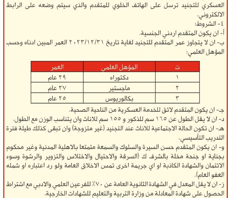 القوات المسلحة تفتح باب التجنيد لحملة شهادة البكالوريوس (تفاصيل)