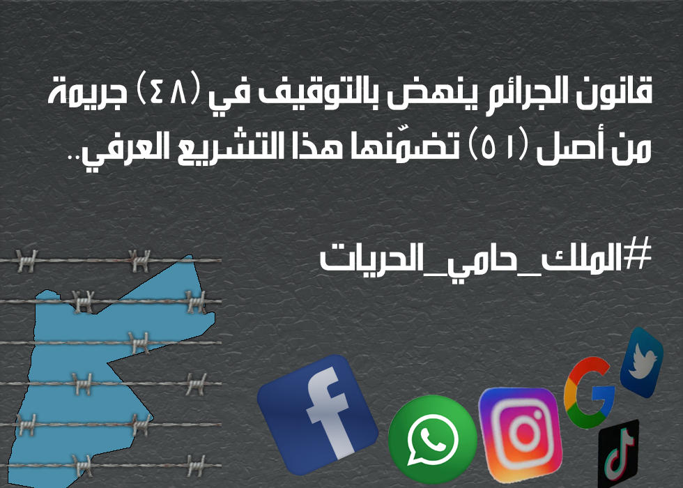 وسم #الملك_حامي_الحريات المطالب بسحب قانون الجرائم الالكترونية يتصدر مواقع التواصل الاجتماعي