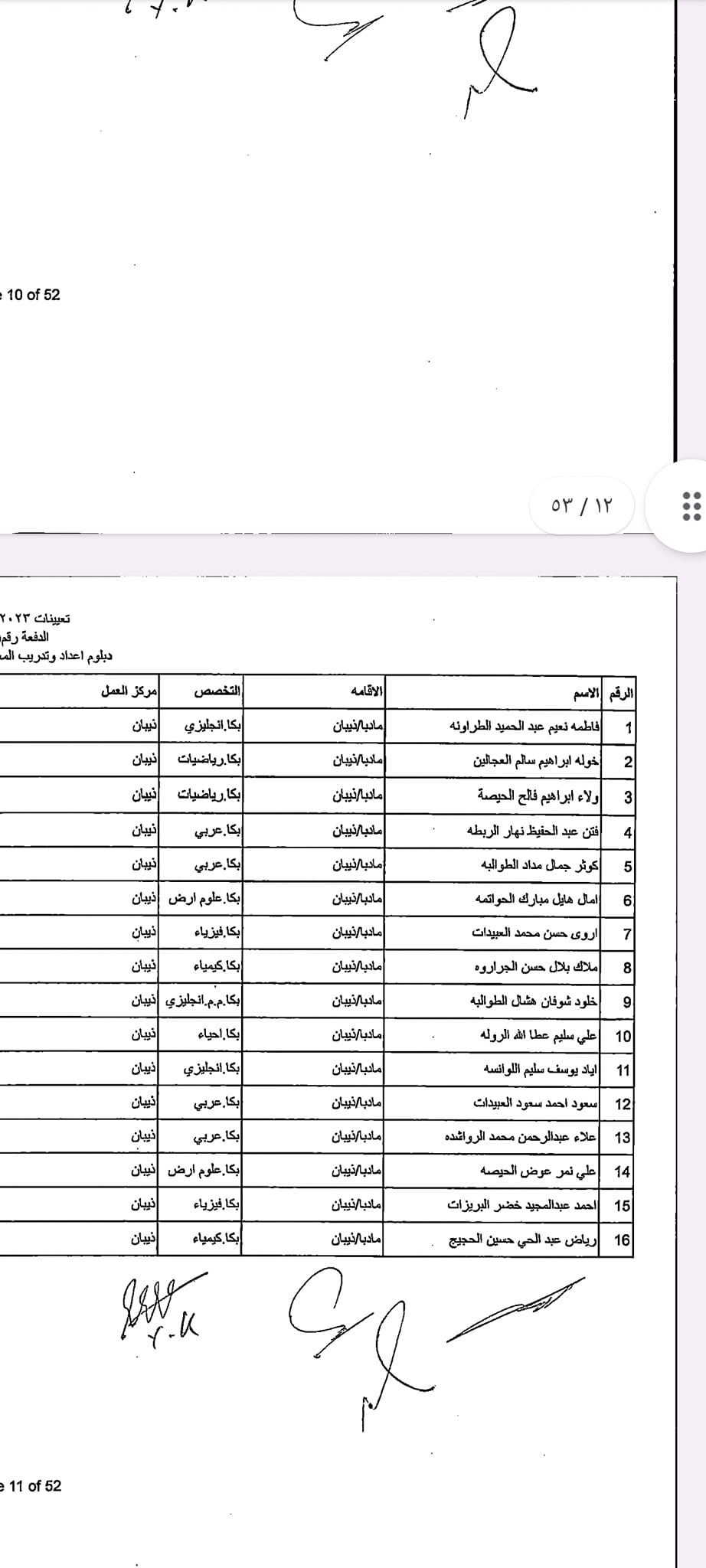 دفعة مرشحين ومرشحات للتعيين في “التربية” (أسماء)