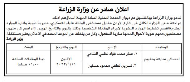 وظائف شاغرة ومدعوون لاستكمال إجراءات التعيين (أسماء)