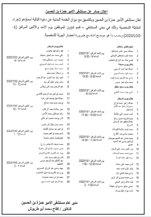 وظائف شاغرة ومدعوون لإجراء الامتحان التنافسي - أسماء