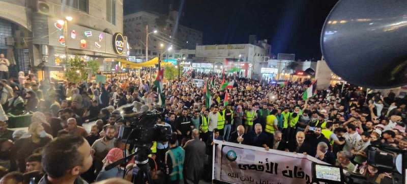 الآلاف في اربد دعما للمقاومة وتنديدا بمجازر الاحتلال في غزة  صور