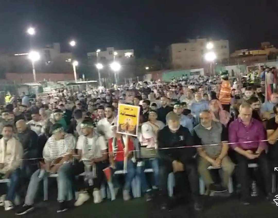 مهرجان جماهيري في اربد دعما للمقاومة.. ومطالبات بإلغاء اتفاقية وادي عربة - صور