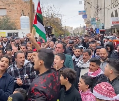 مسيرة حاشدة في اربد دعما للمقاومة وتنديدا بالعدوان الصهيوني على غزة