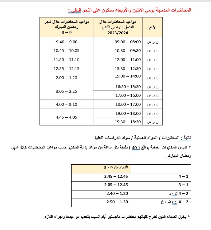 جامعة البترا تعلن مواعيد الدوام والمحاضرات خلال شهر رمضان