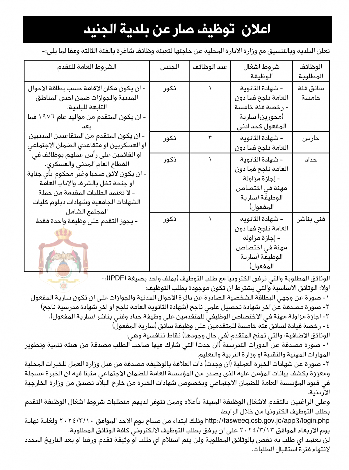 وظائف شاغرة ومدعوون للتعيين - أسماء