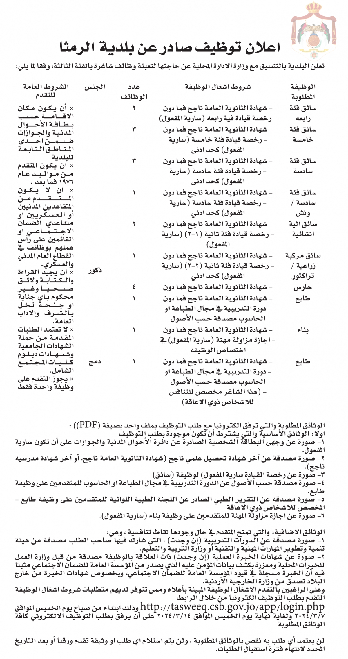 وظائف شاغرة ومدعوون للتعيين - أسماء