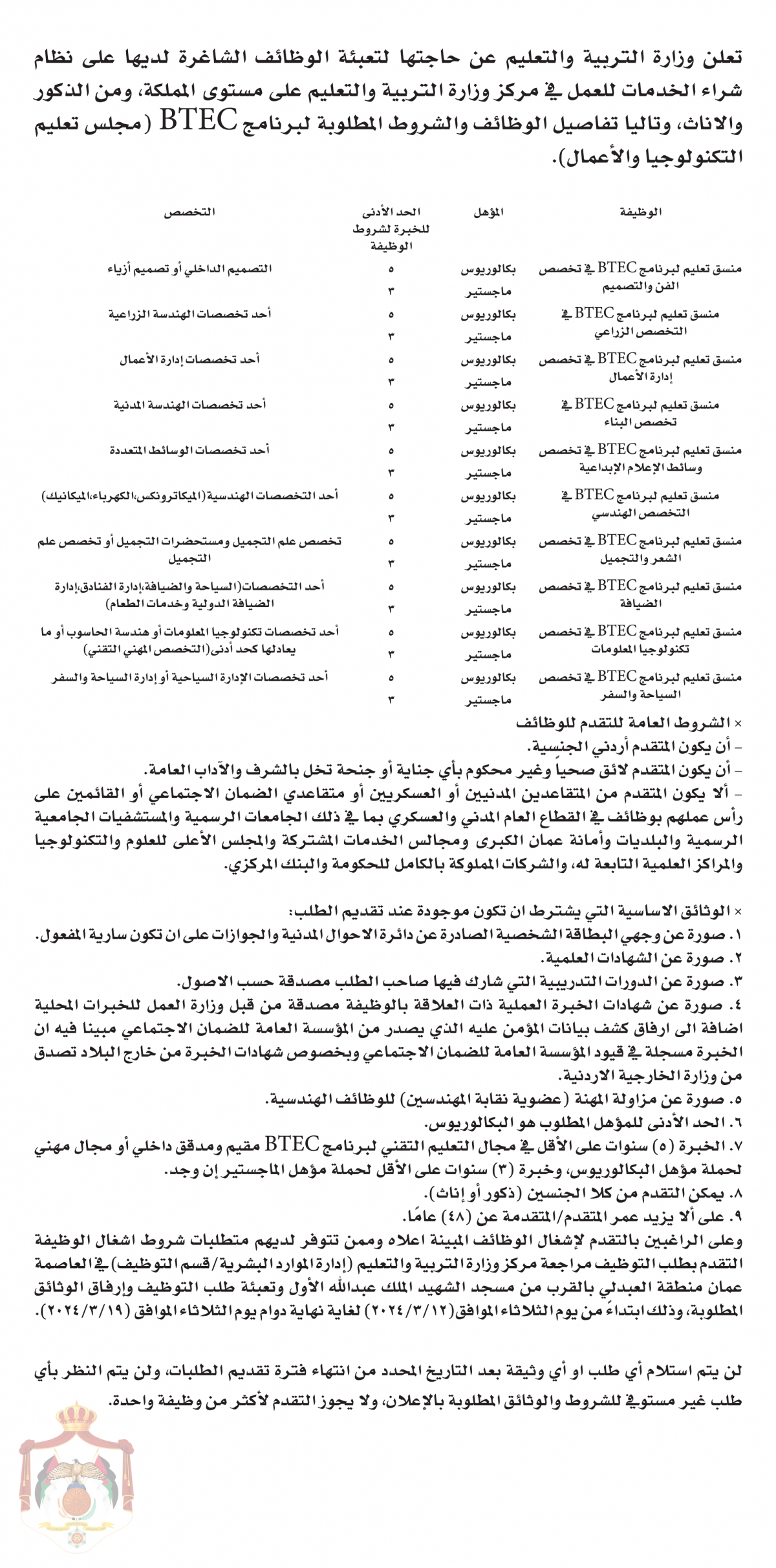 وظائف شاغرة ومدعوون للتعيين - أسماء