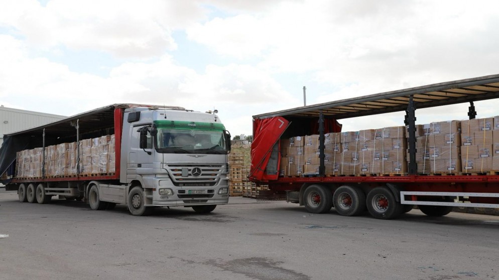 الأردن يسير 73 شاحنة محملة بمساعدات غذائية جديدة إلى غزة