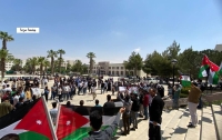 اعتصامات طلابية في عدة جامعات اردنية تضامنا مع الاهل في غزة  صور