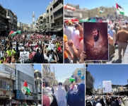 آلاف الاردنيين في وسط البلد دعما للحراك الطلابي.. ومطالبات باعادة احياء العلاقة مع حماس  فيديو