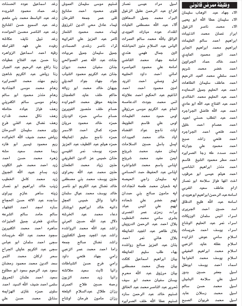 مستشفى الجامعة الأردنية يدعو آلاف الأردنيين (أسماء)