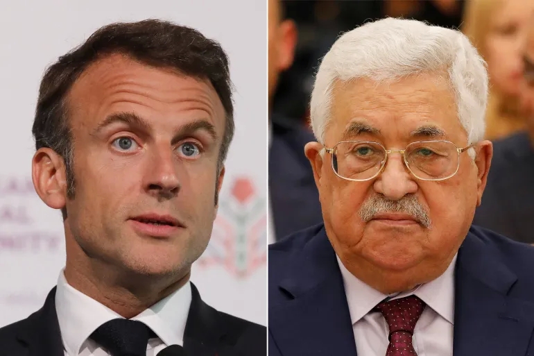 ماكرون يدعو عباس لاتخاذ خطوة تحضيرا للاعتراف بدولة فلسطين