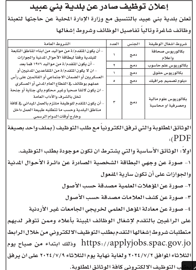 وظائف شاغرة  ومدعوون للامتحان التنافسي - أسماء