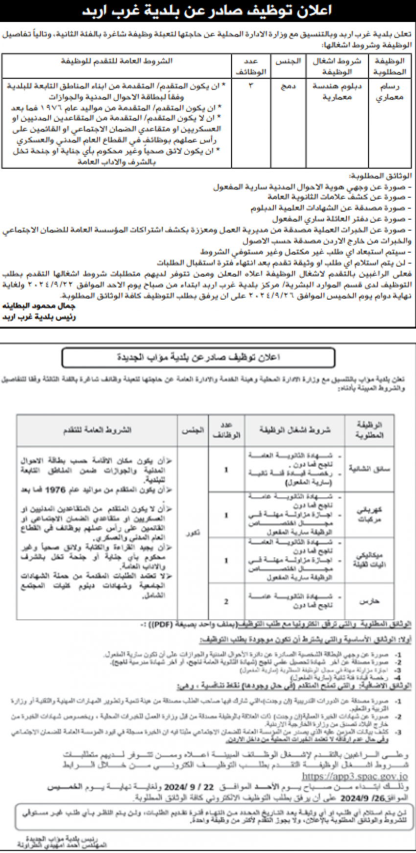 شواغر ومدعوون للتعيين في مؤسسات حكومية (أسماء)