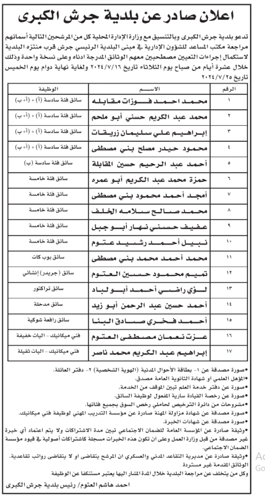 عاجل - وظائف شاغرة ومدعوون للتعيين في عدة مؤسسات رسمية وخاصة - اسماء وتفاصيل