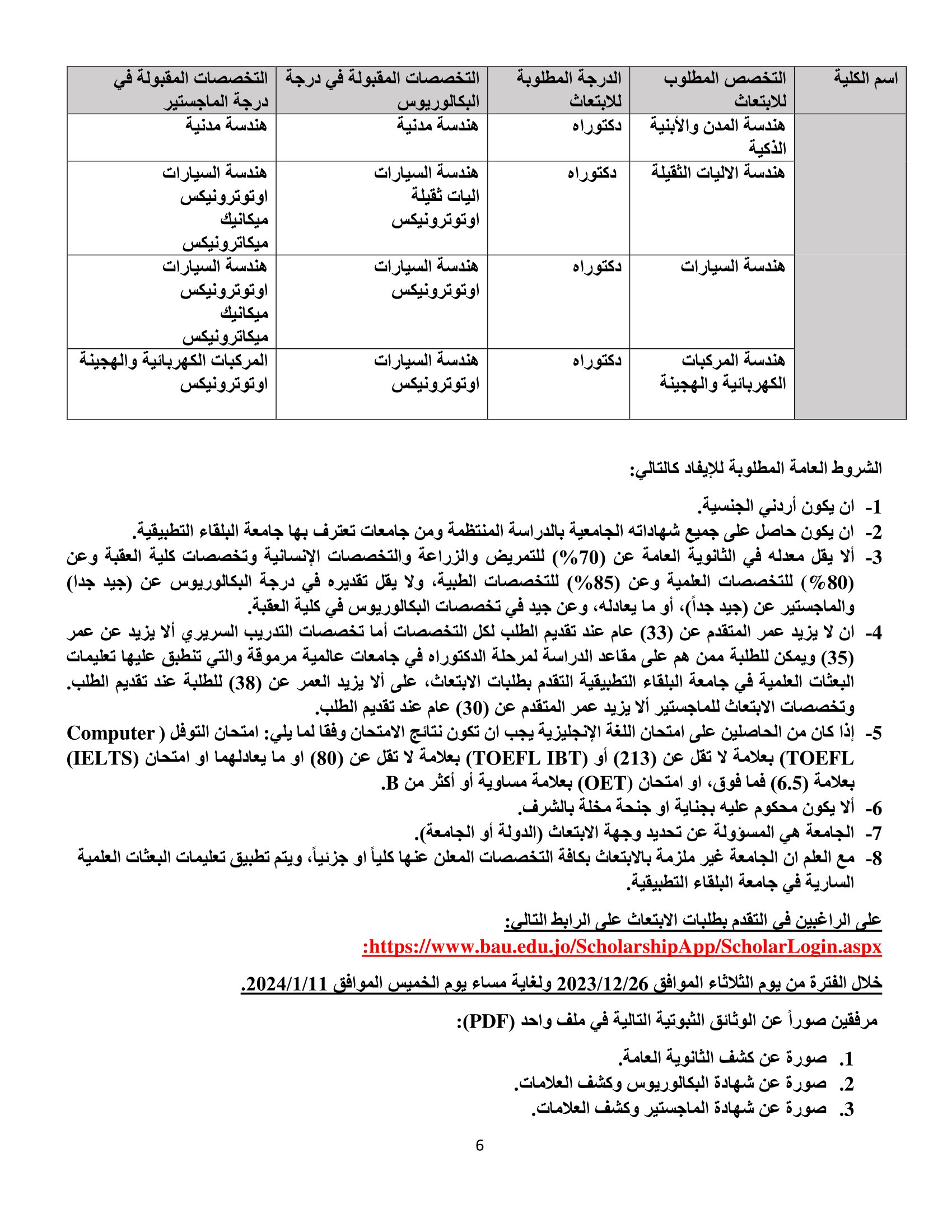 البلقاء التطبيقية تعلن عن أكبر ابتعاث للماجستير والدكتوراة والتدريب السريري