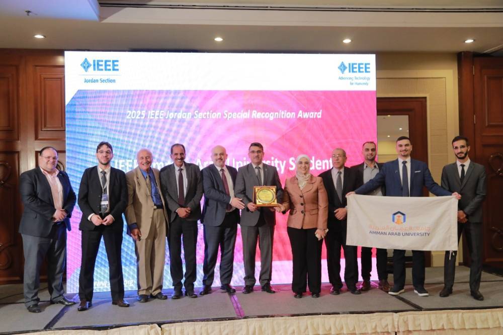 فرع IEEE الطلابي في جامعة عمان العربية يتميز على مستوى الجامعات الأردنية