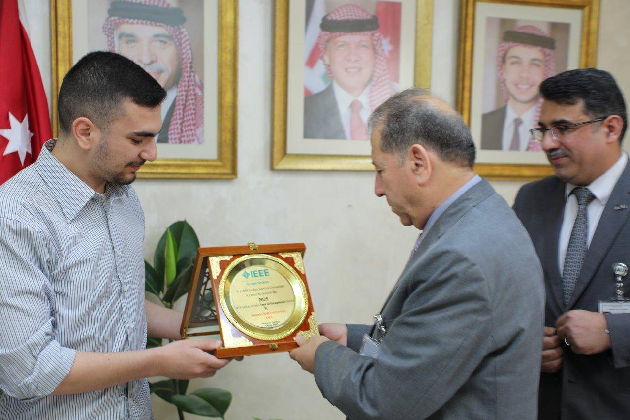 فرع IEEE الطلابي في جامعة عمان العربية يتميز على مستوى الجامعات الأردنية