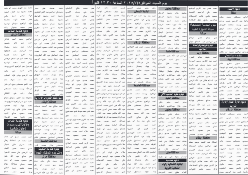 مدعوون لإجراء الامتحان التنافسي الإلكتروني (اسماء) 