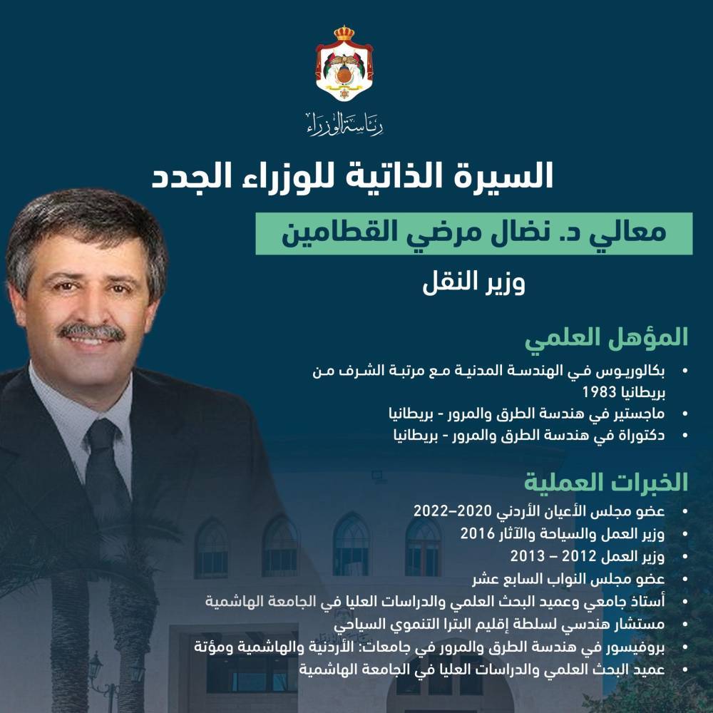 السير الذاتية للوزراء الجدد في حكومة جعفر حسان عاجل