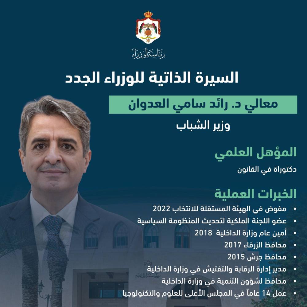 السير الذاتية للوزراء الجدد في حكومة جعفر حسان عاجل