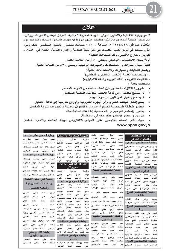 هيئة الخدمة تدعو مئات المرشحين للامتحان التنافسي (أسماء) عاجل