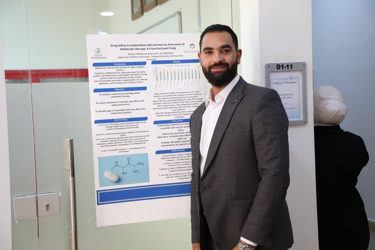طلبة صيدلة عمان العربية يقدمون توصيات لتعزيز الاستخدام الآمن للدواء