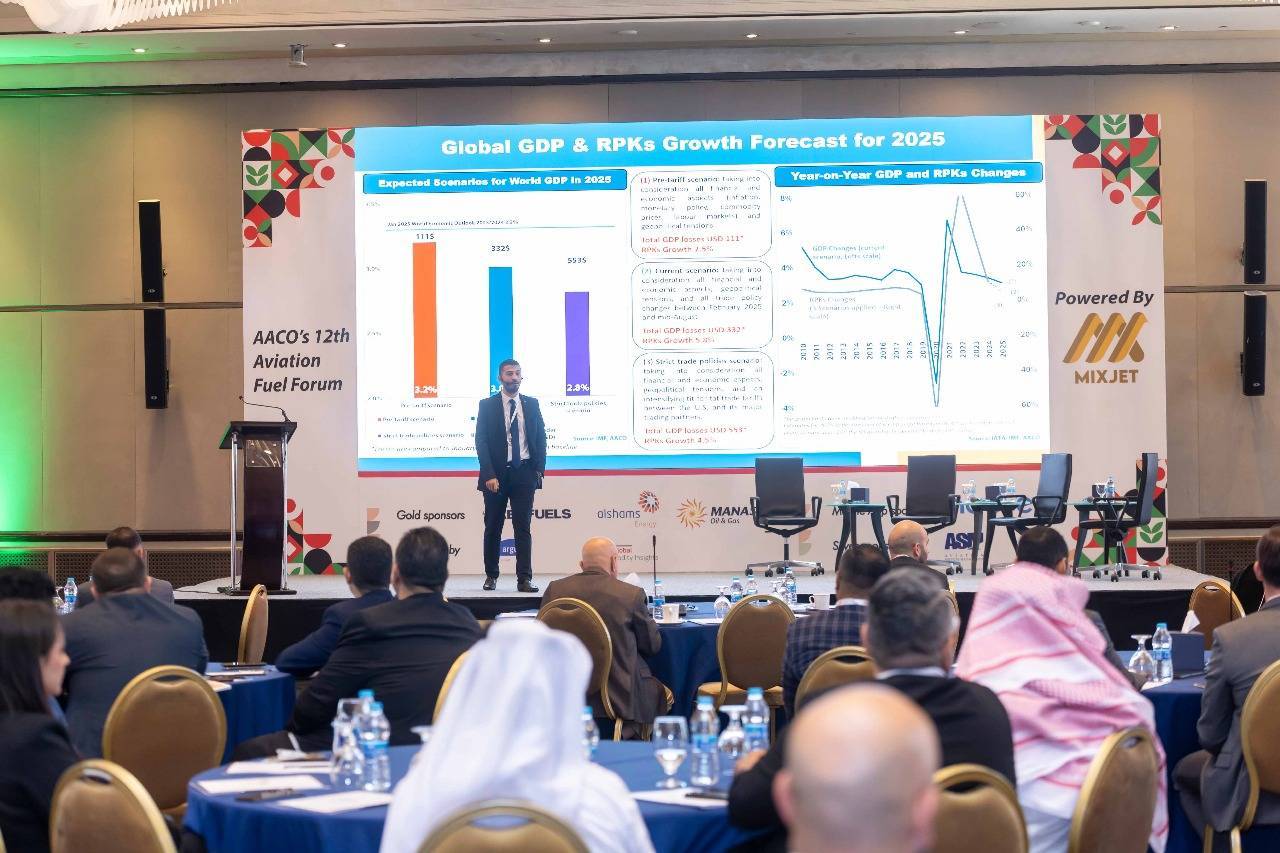 المناصير للزيوت والمحروقات الراعي الذهبي لمنتدى 12 لوقود الطيران الذي نظمه الاتحاد العربي للنقل الجوي (AACO)