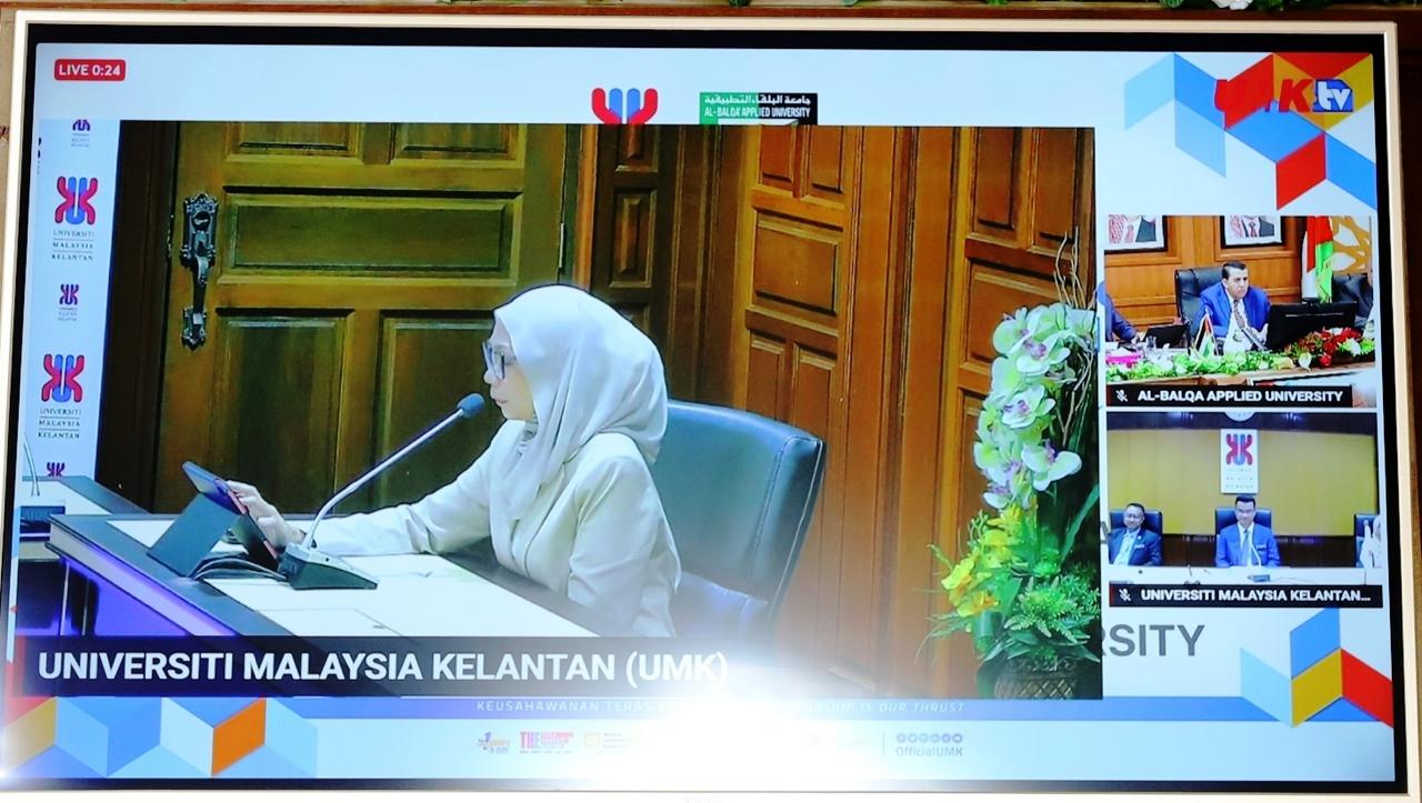 جامعة البلقاء التطبيقية توقّع مذكرة تفاهم واتفاقية تعاون بحثي مع جامعة ماليزيا كلانتان عبر تقنية الواقع الافتراضي