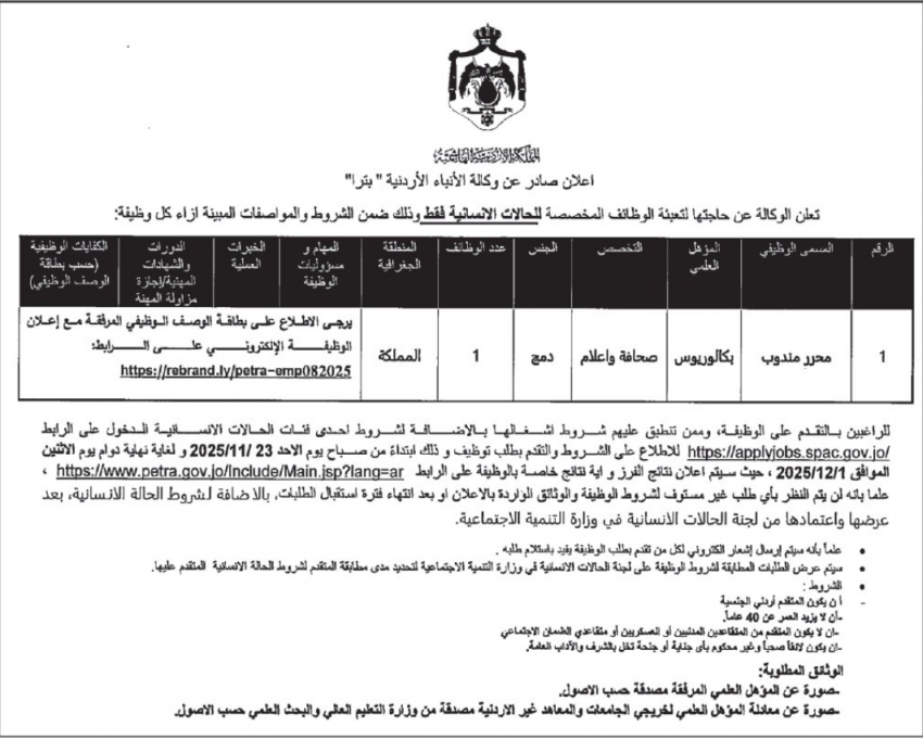 وظائف حكومية شاغرة (تفاصيل)