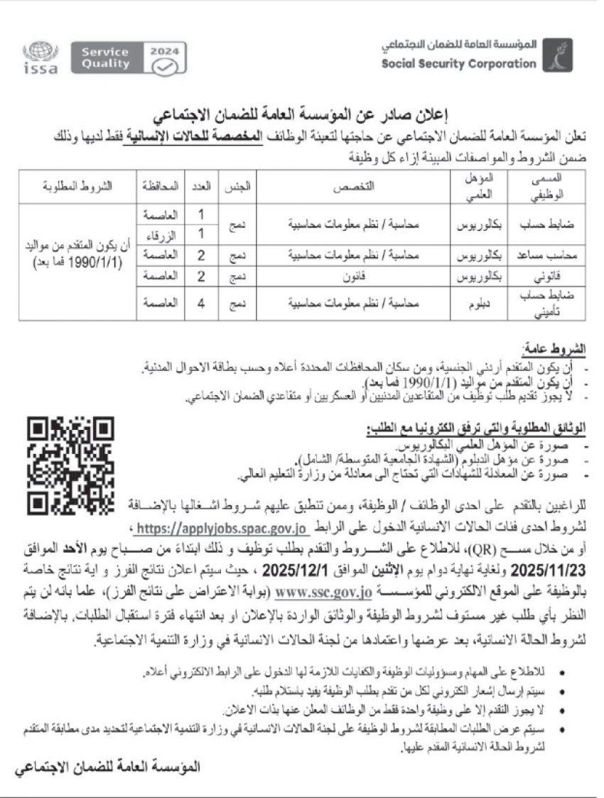 وظائف حكومية شاغرة ومدعوون للمقابلات الشخصية - اسماء
