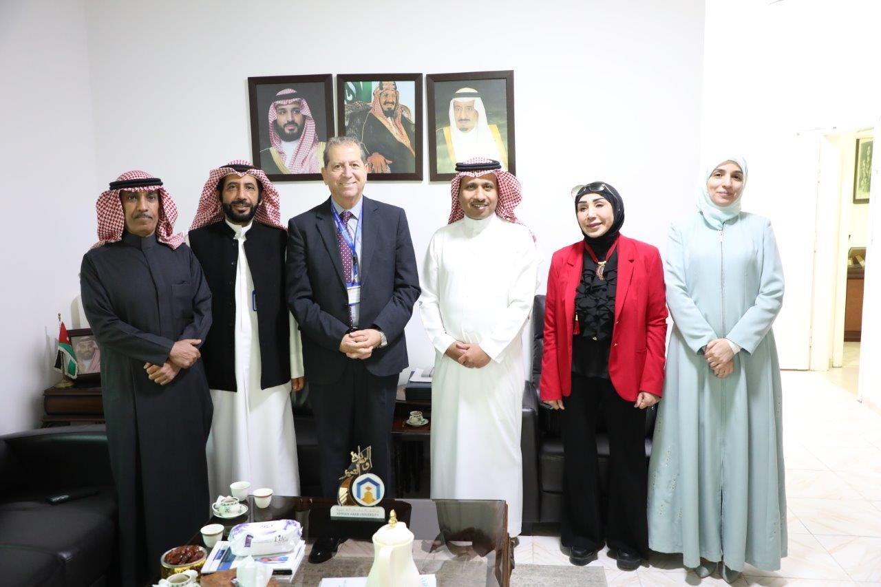 رئيس جامعة عمان العربية يلتقي القائم بأعمال الملحقية الثقافية السعودية لبحث سبل التعاون وتطوير شؤون الطلبة