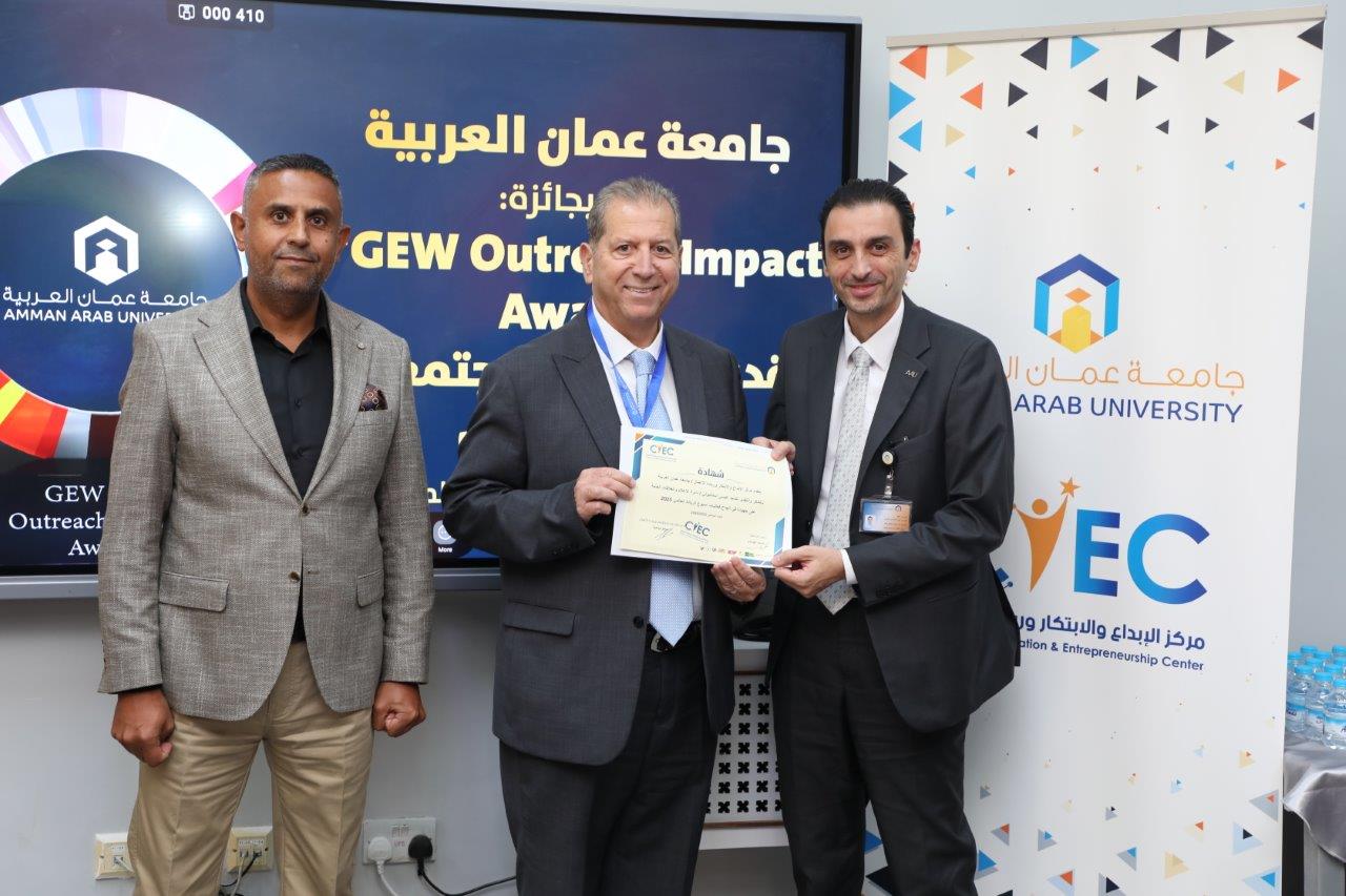 جامعة عمان العربية تكرم المشاركين في فعاليات اسبوع الريادة العالمي 2025