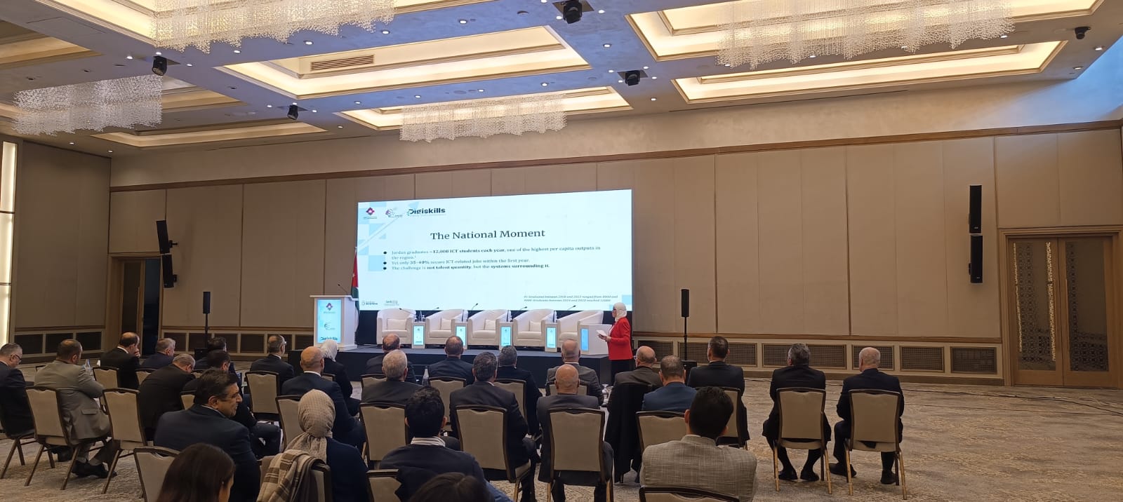 تكنولوجيا المعلومات في عمان العربية تشارك في حفل إطلاق الدراسة الوطنية لفجوة المهارات الرقمية