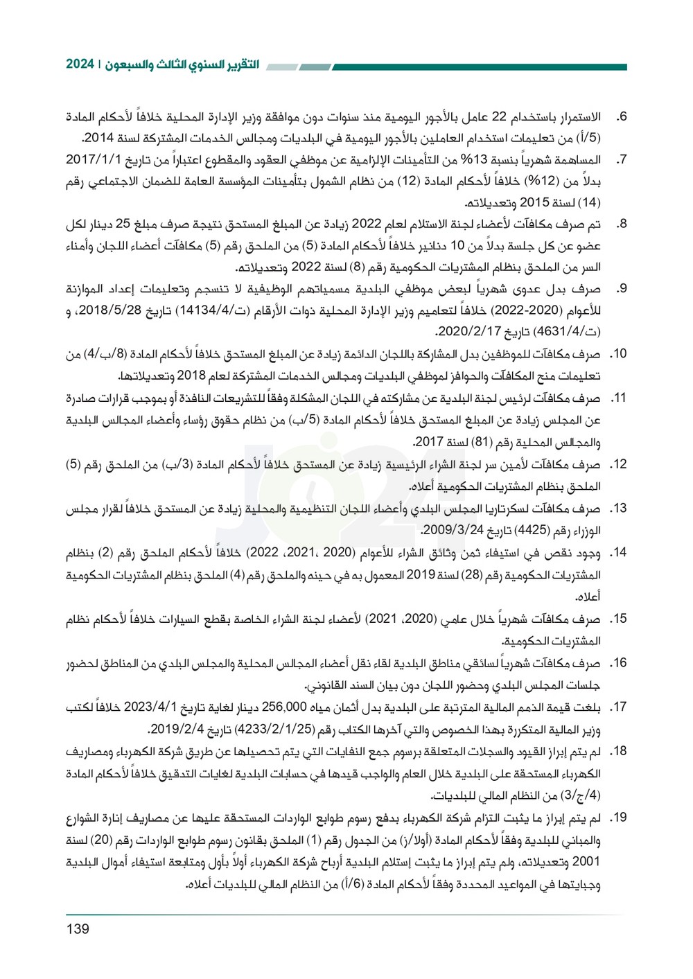 الاردن24 تنشر تقرير ديوان المحاسبة لسنة 2024: مخالفات الى القضاء وأخرى الى مكافحة الفساد