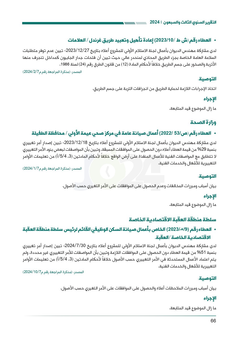 الاردن24 تنشر تقرير ديوان المحاسبة لسنة 2024: مخالفات الى القضاء وأخرى الى مكافحة الفساد