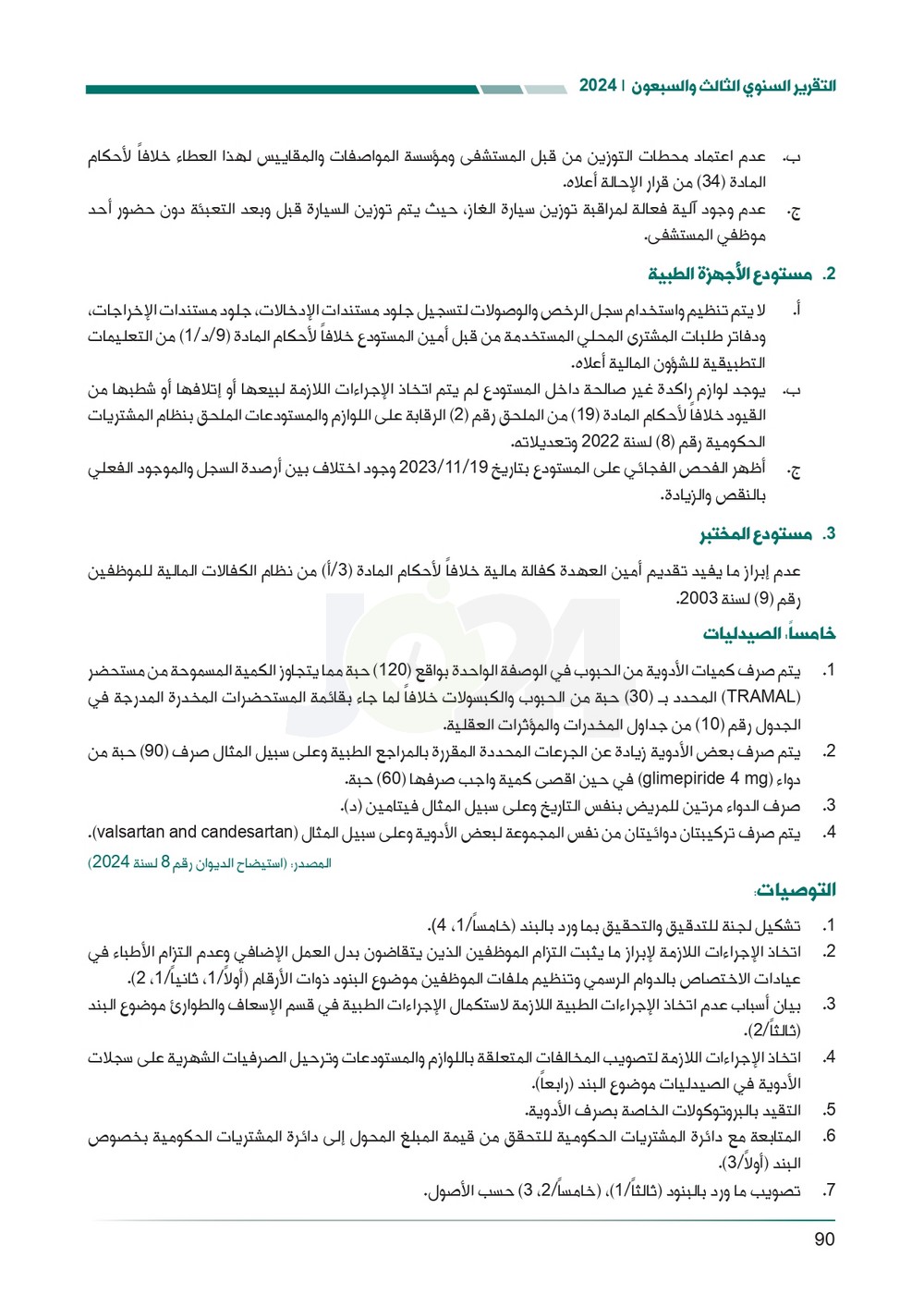 الاردن24 تنشر تقرير ديوان المحاسبة لسنة 2024: مخالفات الى القضاء وأخرى الى مكافحة الفساد