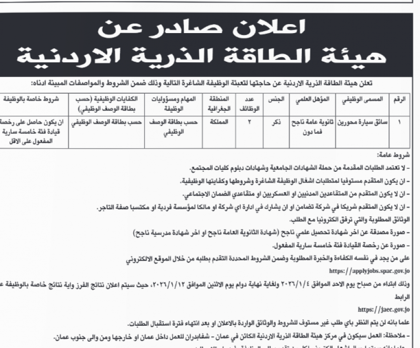 وظائف شاغرة في القطاع العام