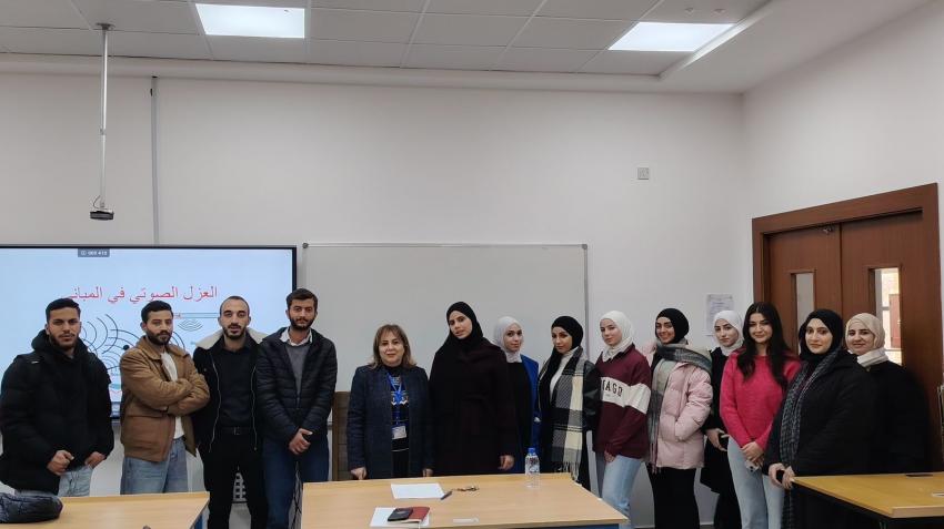 هندسة العمارة في عمان العربية تعقد ورشة عمل بعنوان  العزل الصوتي في المباني