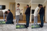 طفل مصاب بالتوحد يقبّل جده أثناء الصلاة ويحقق ملايين المشاهدات