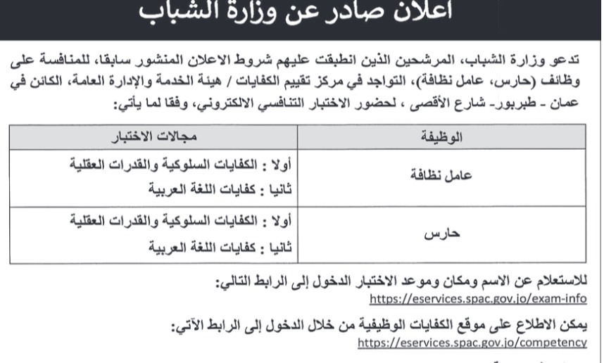وظائف شاغرة ومدعوون للمقابلات والامتحان التنافسي (أسماء)   