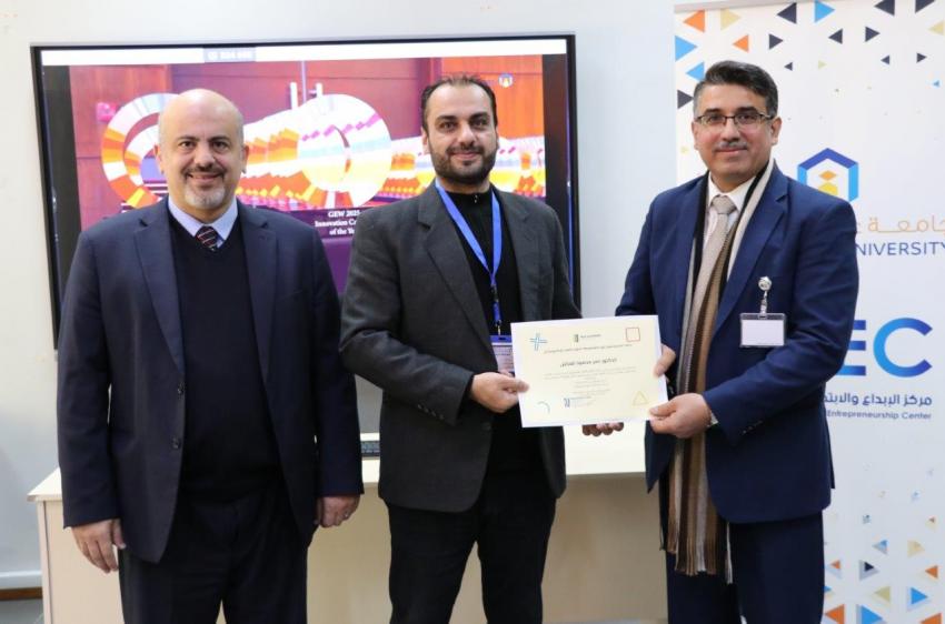 مركز الإبداع والابتكار وريادة الأعمال في جامعة عمان العربية يقيم حفل توزيع شهادات دورة تدريب المدربين (TOT)