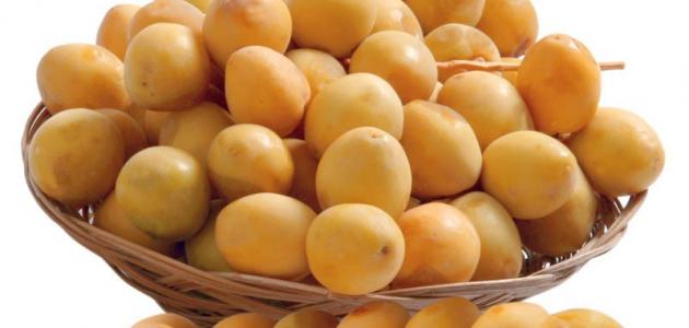 فوائد البلح الأصفر الصحية