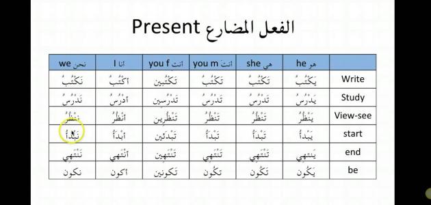 دليل شامل لتصريف الفعل المضارع: قواعد وأمثلة مبسطة