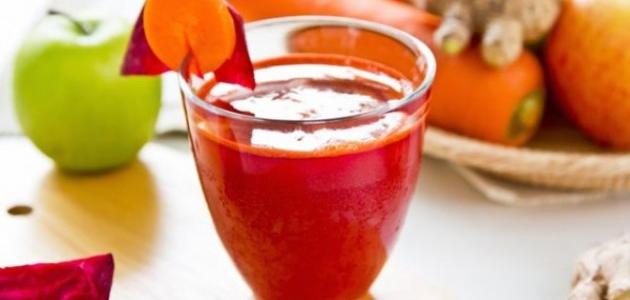 فوائد عصير الشمندر والجزر والتفاح للصحة